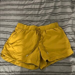 Alia Mustard Yellow Women's Athletic Shorts